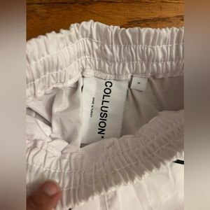 Collusion White Cargo Joggers